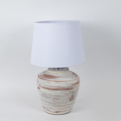 ΕΠΙΤΡΑΠΕΖΙΟ ΦΩΤΙΣΤΙΚΟ ΜΕ ΛΕΥΚΟ ΚΑΠΕΛΟ ΚΕΡΑΜΙΚΟ ΜΠΕΖ-ΛΕΥΚΟ 25x25x56