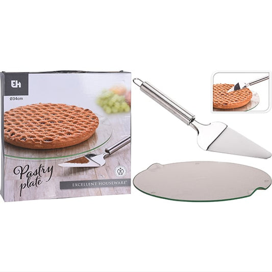 Πιατέλα Γυάλινη 34εκ