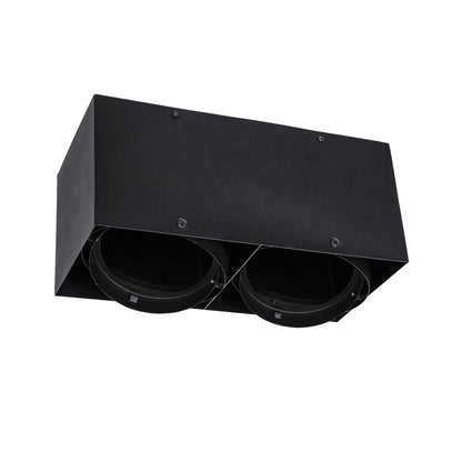 MAGMA 60627 Μοντέρνο Φωτιστικό Οροφής Σποτ Δίφωτο 2 x GU10 IP20 Μαύρο Αλουμίνιο - Μ30 x Π15 x Υ13cm