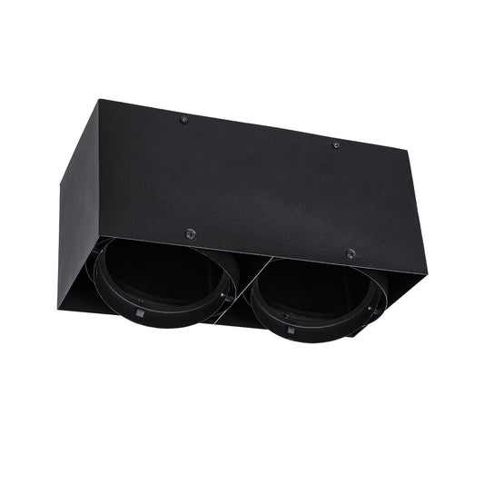 MAGMA 60627 Μοντέρνο Φωτιστικό Οροφής Σποτ Δίφωτο 2 x GU10 IP20 Μαύρο Αλουμίνιο - Μ30 x Π15 x Υ13cm