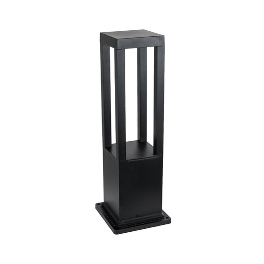 HONEYBEE 90541 Φωτιστικό Κολωνάκι Κήπου LED 15W 1500lm 120° AC 220-240V Αδιάβροχο IP65 Θερμό Λευκό 2700K - Γκρι Ανθρακί - Μ20 x Π20 x Υ60