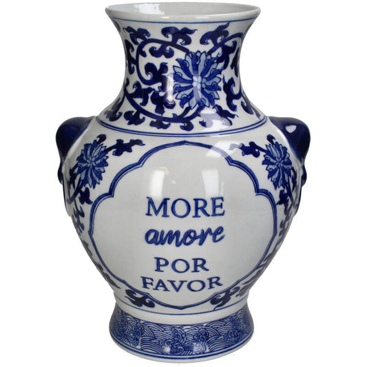 Vase Porcelain Blue 21.5x21.5x31