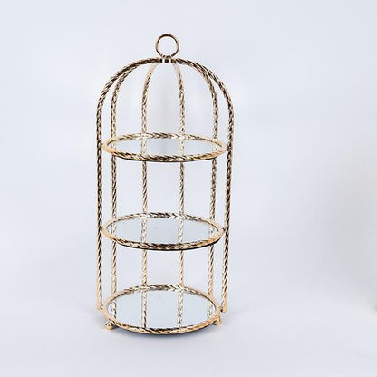 ΤΟΥΡΤΙΕΡΑ ΜΕΤΑΛΛΙΚΗ ΜΕ ΚΑΘΡΕΦΤΗ ΧΡΥΣΗ 23x51εκ