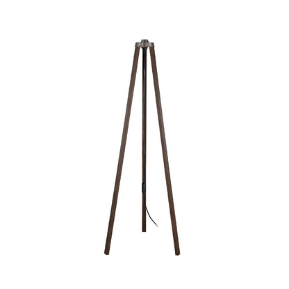 TRIPOD 203-0257 Μοντέρνο Επιδαπέδιο Φωτιστικό Μονόφωτο 1 x E27 IP20 Καφέ Ξύλο - Μ38 x Π38 x Υ120