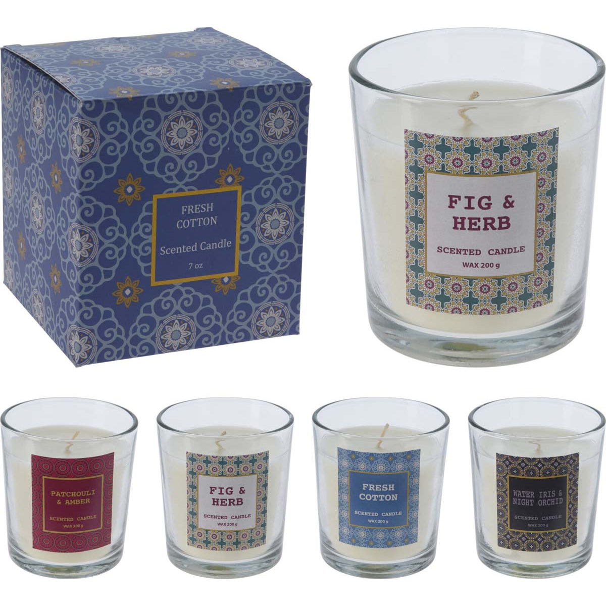 Κερί Αρωματικό σε Γυαλί 8x8x8 4 Σχδ