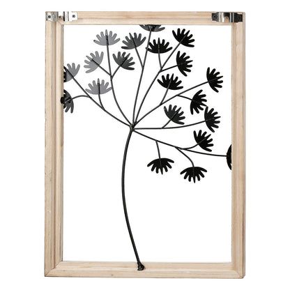 Wall Relief "Dandelion" Μέταλλο Μαύρο 30x3x40