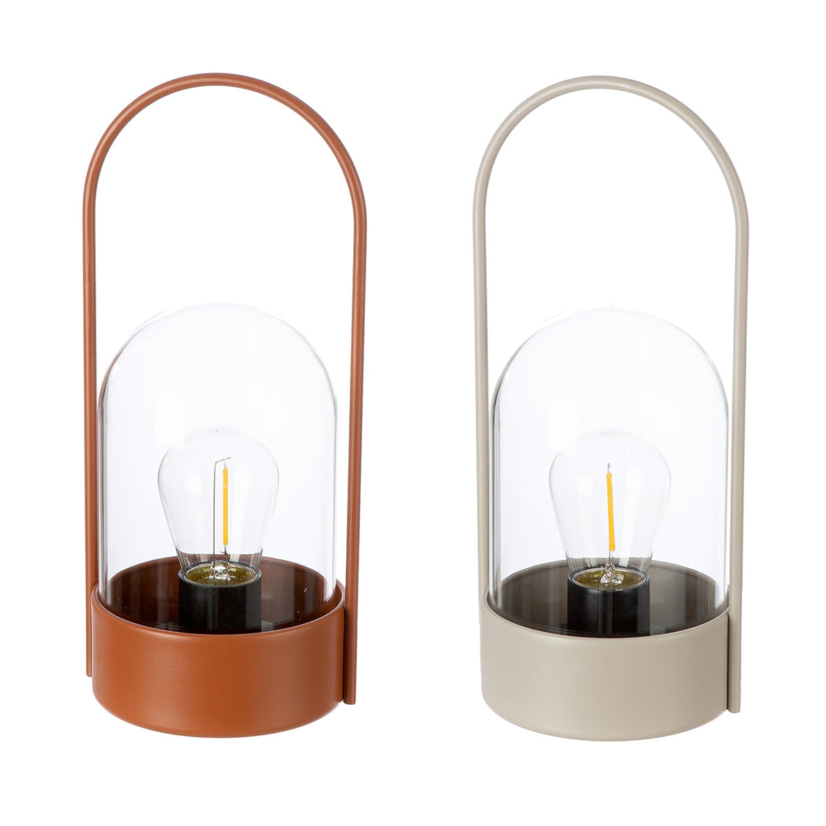 Διακοσμητικό Αντικείμενο (LED) Μεταλλικό Καφέ Γκρι 2 Ποικιλία 11x10x24