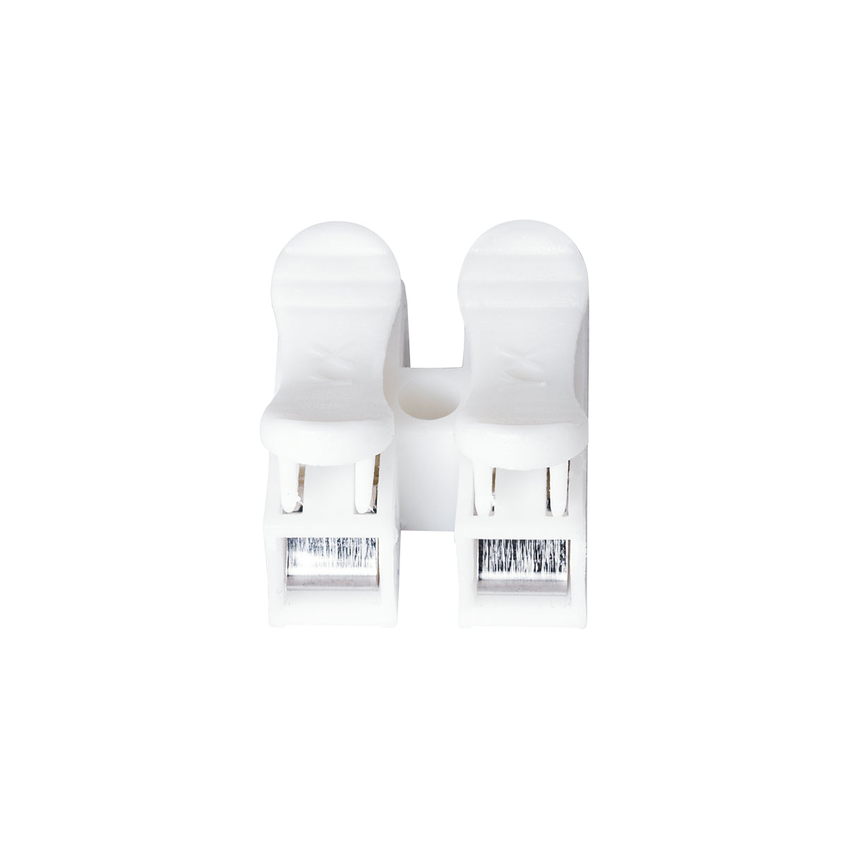 FAST-CONNECT 69905 Διπλή Κλέμα Ταχείας Σύνδεσης & Διακλάδωσης Καλωδίων - 2 x Είσοδοι & 2 x Έξοδοι με Συμβατή Διατομή Καλωδίων 0.2mm² έως 1mm² - 250V 2A Max - Μ2 x Π1.7 x Υ1.3cm - Λευκό - Πακέτο 20 Τεμαχίων