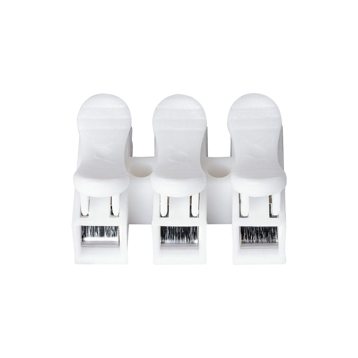 FAST-CONNECT 69906 Τριπλή Κλέμα Ταχείας Σύνδεσης & Διακλάδωσης Καλωδίων - 3 x Είσοδοι & 3 x Έξοδοι με Συμβατή Διατομή Καλωδίων 0.2mm² έως 1mm² - 250V 2A Max - Μ2 x Π2.7 x Υ1.9cm - Λευκό - Πακέτο 20 Τεμαχίων