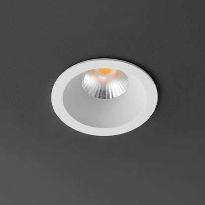 DOT KLV-101-0301 Recessed Downlight LED Spot 5W 625lm 38° AC 220-240V IP20 Warm White 2700K - Bridgelux COB Chip & TÜV SÜD Driver - Matte White - L4 x W4 x H5.9 / Q3.5