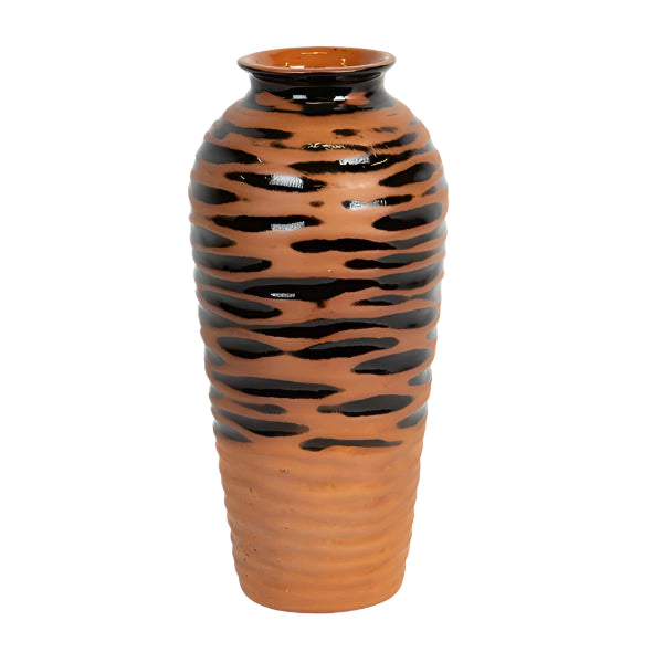 ΒΑΖΟ ΚΕΡΑΜΙΚΟ ΤΕΡΑΚΟΤΑ & ΜΑΥΡΟ 14x14x29