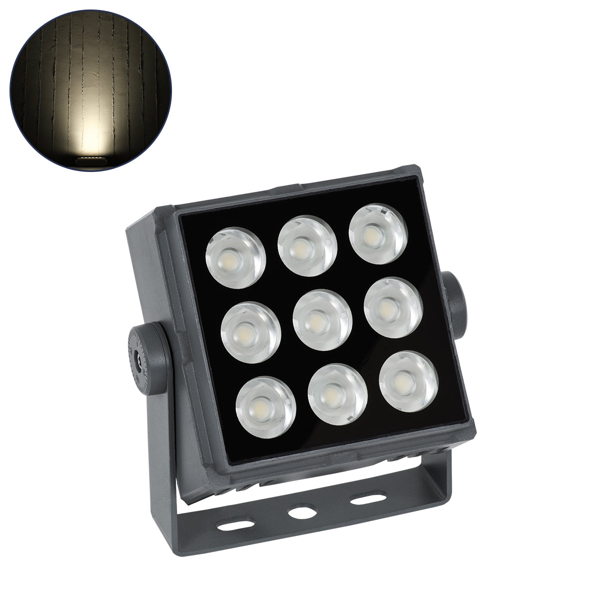 FLOOD-TINY 90369 Προβολέας Wall Washer για Φωτισμό Κτιρίων LED 27W 2565lm 3° DC 24V Αδιάβροχο IP65 L13.8 x W16.4 x H7cm Φυσικό Λευκό 4500K - Γκρι Ανθρακί