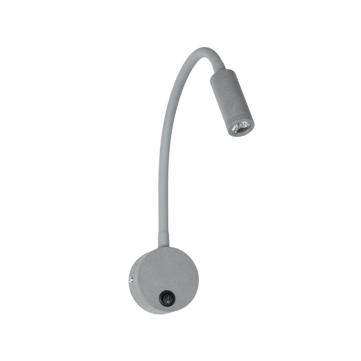 GOOSE 61689 Φωτιστικό Τοίχου - Απλίκα LED 3W 300lm 36° AC 220-240V IP20 - Reading Light - Θερμό Λευκό 2700K Γκρι Αλουμίνιο - Μ6.5 x Π22.5 x Υ23cm