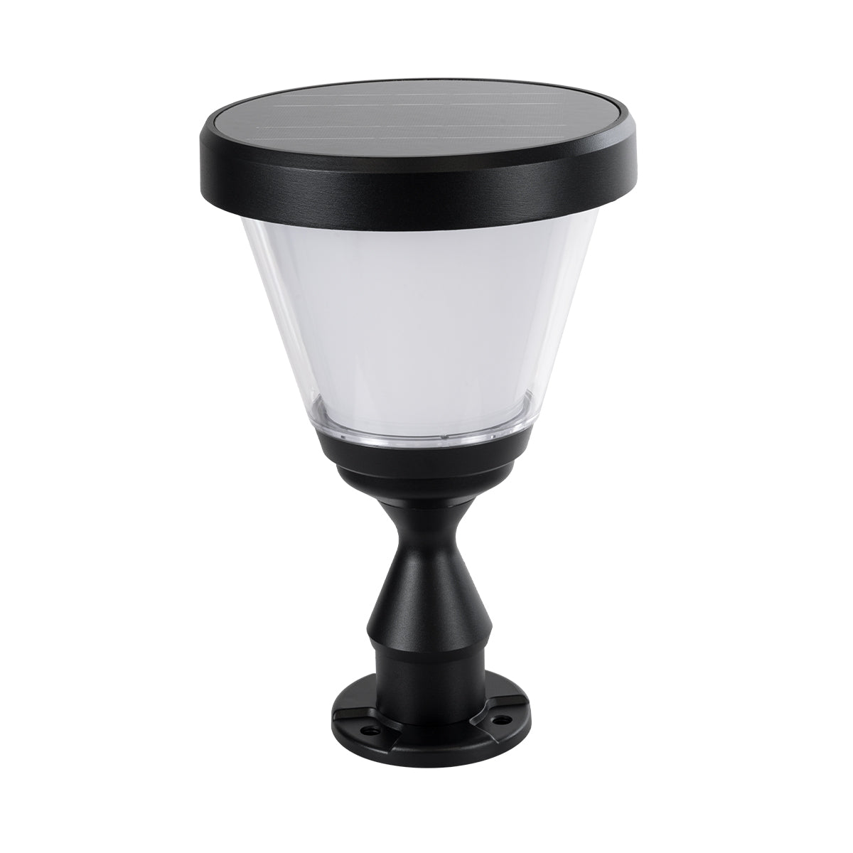 ARVENT 90534 Φωτιστικό Κολωνάκι Κήπου LED 10W 500lm 120° με Ενσωματωμένο Φωτοβολταϊκό Panel 6V 2W & Επαναφορτιζόμενη Μπαταρία Li-ion 3.2V 8000mAh με Αισθητήρα Ημέρας-Νύχτας Αδιάβροχο IP65 Ψυχρό Λευκό 6000K - Γκρι Ανθρακί - Μ24 x Π24 x Υ36