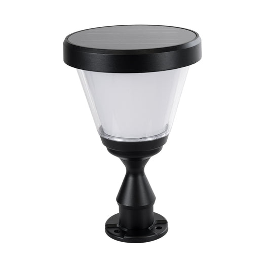 ARVENT 90534 Φωτιστικό Κολωνάκι Κήπου LED 10W 500lm 120° με Ενσωματωμένο Φωτοβολταϊκό Panel 6V 2W & Επαναφορτιζόμενη Μπαταρία Li-ion 3.2V 8000mAh με Αισθητήρα Ημέρας-Νύχτας Αδιάβροχο IP65 Ψυχρό Λευκό 6000K - Γκρι Ανθρακί - Μ24 x Π24 x Υ36