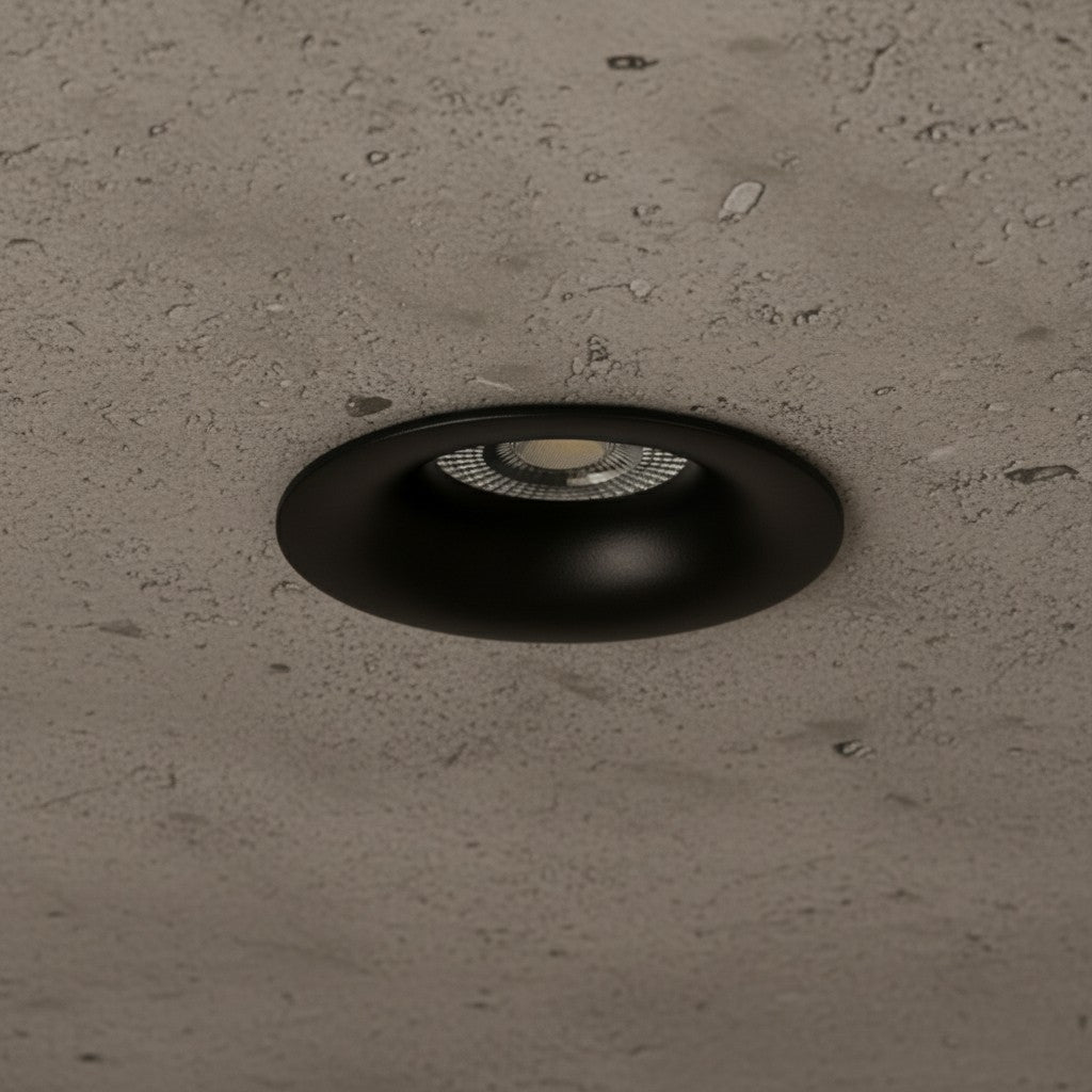 OMICRON KLV-101-0034 Χωνευτό Φωτιστικό Downlight Σποτ για Λάμπα MR16 με Ντουί GU10 AC 220-240V IP20 - Μαύρο Ματ - Μ8.5 x Π8.5 x Υ3 / Q7.5