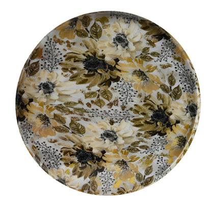 Μεταλλικός Δίσκος με Λουλούδια Φ40εκ