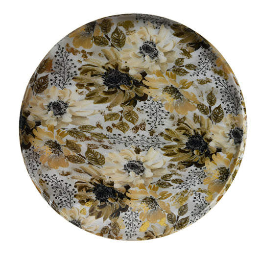 Μεταλλικός Δίσκος με Λουλούδια Φ40εκ