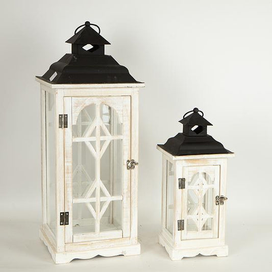 S/2 ΦΑΝΑΡΙΑ ΜΕΤΑΛΛΙΚΑ-ΞΥΛΙΝΑ ΛΕΥΚΑ 24x24x62 / 17x17x40