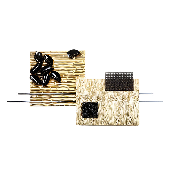 ΔΙΑΚΟΣΜΗΤΙΚΟ ΤΟΙΧΟΥ ΜΕΤΑΛΛΙΚΟ ΧΡΥΣΟ & ΜΑΥΡΟ 126x5x63