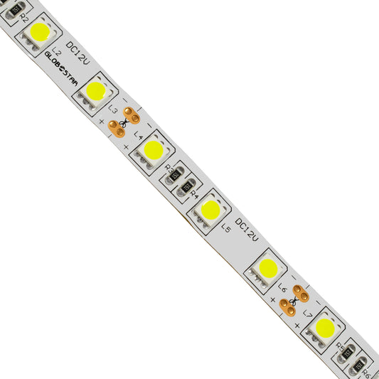 70020 Ταινία LED SMD 5050 5m 14.4W/m 60LED/m 1584lm/m 120° DC 12V IP20 Ψυχρό Λευκό 6000K
