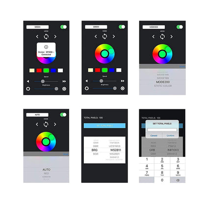 70039 SP105E Ασύρματος WiFi LED FULL COLOR Magic Digital Pixel Controller iOS/Android Bluetooth για LED Digital Πολύχρωμα και Μονόχρωμα Προϊόντα DC 5-24V 1 x 2048 IC Max