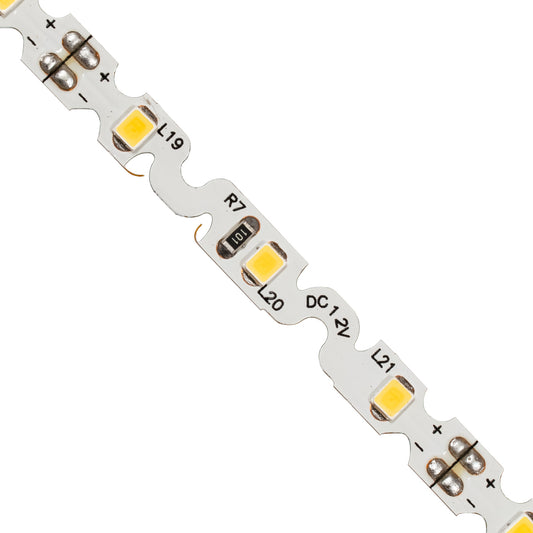 70042 Ταινία LED Τύπου S Ζιγκ Ζαγκ SMD 2835 5m 6W/m 60LED/m 924lm/m 120° DC 12V IP20 Θερμό Λευκό 3000K