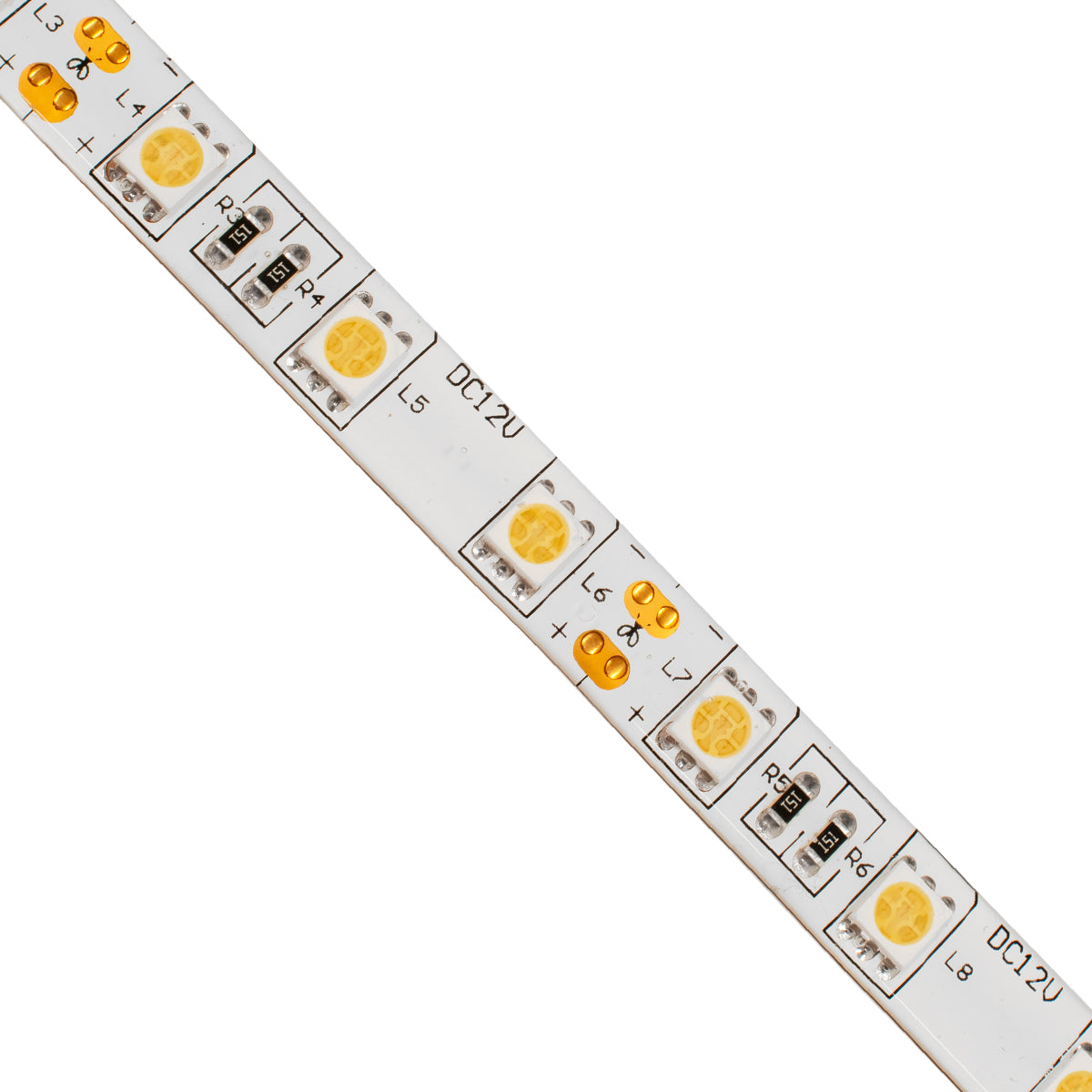 70122 Ταινία LED SMD 5050 5m 14.4W/m 60LED/m 1497lm/m 120° DC 12V Αδιάβροχη IP65 Θερμό Λευκό 3000K