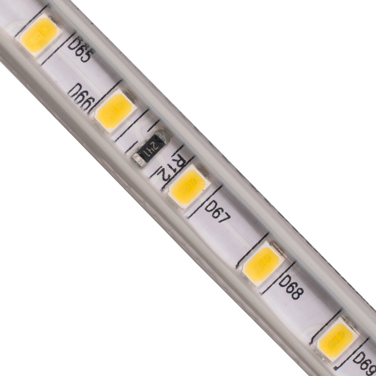 70502 Slim Ταινία Μονής Σειράς Epistar LED SMD 2835 1m 12W/m 96LED/m 1608lm/m 120° DC 230V Αδιάβροχη IP68 Θερμό Λευκό 2700K Dimmable