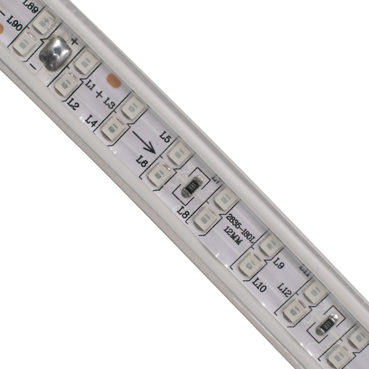 70515 Wide Ταινία Διπλής Σειράς Epistar LED SMD 2835 1m 24W/m 180LED/m 3144lm/m 120° DC 230V Αδιάβροχη IP68 Πράσινο Dimmable
