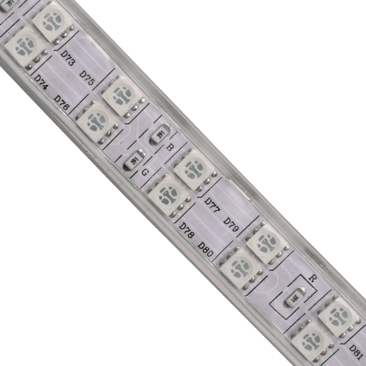 70517 Wide Ταινία Διπλής Σειράς Epistar LED SMD 5050 1m 24W/m 60LED/m 3144lm/m 120° DC 230V Αδιάβροχη IP68 RGB Dimmable