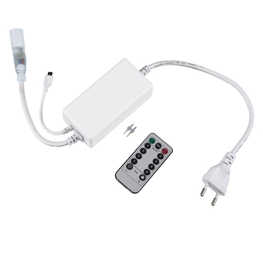 70666 Controller Αδιάβροχος IP44 AC/DC 230V με Ασύρματο Χειριστήριο RF για έως 100 μέτρα Μονόχρωμου Φωτοσωλήνα LED Μ9 x Π5 x Υ3cm