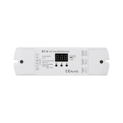 SKYDANCE-S1-D 70671 AC Trailing Edge DMX Dimmer με 2 x 1A 240W Κανάλια AC 220-240V 2A 480W Max IP20 - DMX512 & RDM - Μ16.7 x Π5 x Υ2.4