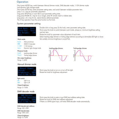 70674 SK1 SKYDANCE AC Triac DMX Dimmer Din Rail Ράγας 1 Καναλιού AC 100-240V 1 x 6A 1440W - Max 6A 1440W - IP20 DMX512 Μ16.8 x Π9.3 x Υ8cm