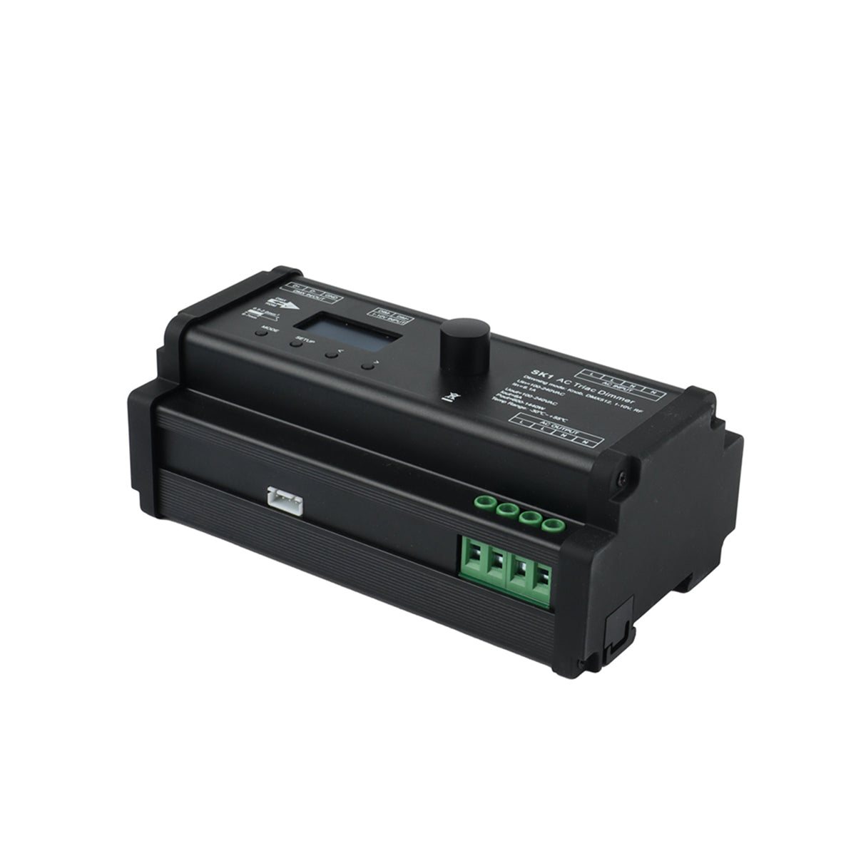 70674 SK1 SKYDANCE AC Triac DMX Dimmer Din Rail Ράγας 1 Καναλιού AC 100-240V 1 x 6A 1440W - Max 6A 1440W - IP20 DMX512 Μ16.8 x Π9.3 x Υ8cm