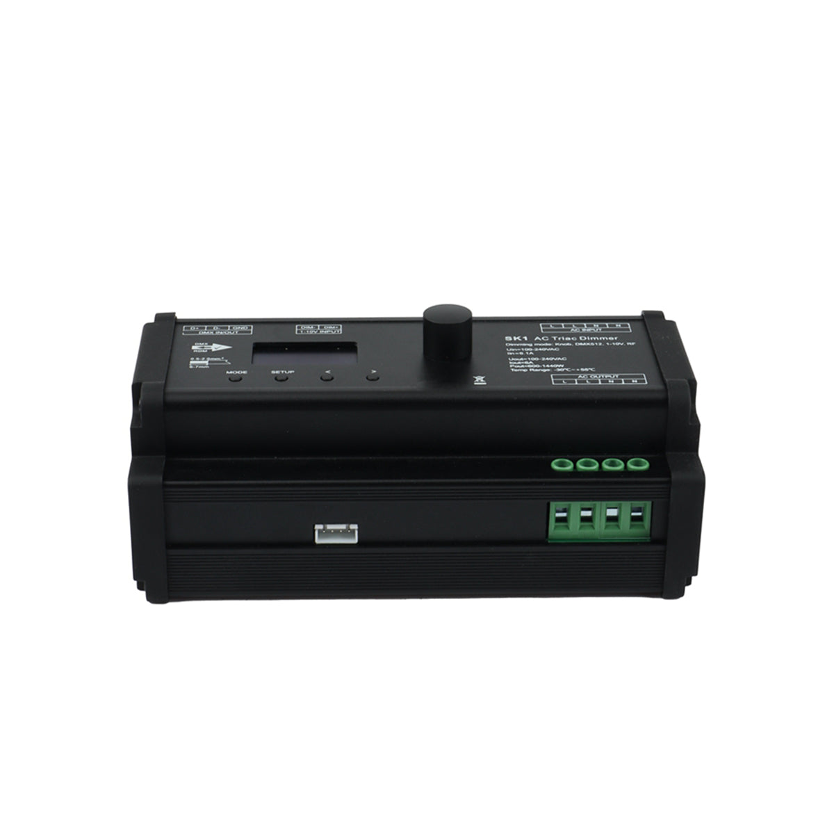 70674 SK1 SKYDANCE AC Triac DMX Dimmer Din Rail Ράγας 1 Καναλιού AC 100-240V 1 x 6A 1440W - Max 6A 1440W - IP20 DMX512 Μ16.8 x Π9.3 x Υ8cm