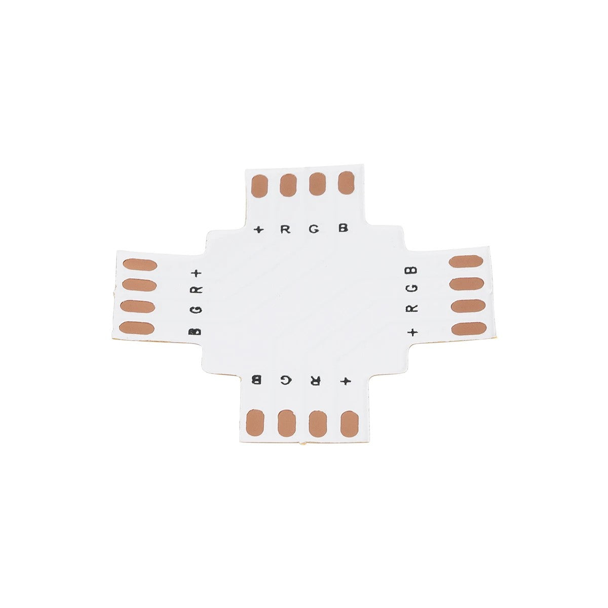 70709 Connector + Σταυρός για RGB Ταινίες LED 7.2 & 14.4 Watt - Μ3 x Π3 x Υ0.1cm