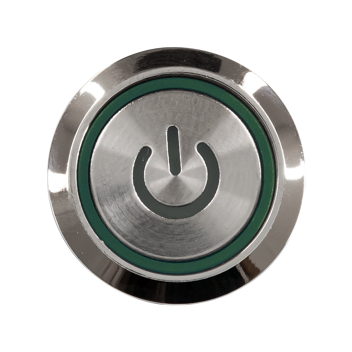 BUTTON 70782 Φωτιζόμενος Χωνευτός Διακόπτης On/Off LED DC 12V 1 x 3A 690W Max Αδιάβροχο IP65 Πράσινο - Μ1.8 x Π1.8 x Υ2