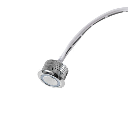 BUTTON 70793 Φωτιζόμενος Χωνευτός Διακόπτης Αφής On/Off & Push Dimming LED DC 12-24V 1 x 4A 96W Max IP20 Μπλε - Μ2 x Π2 x Υ1.2