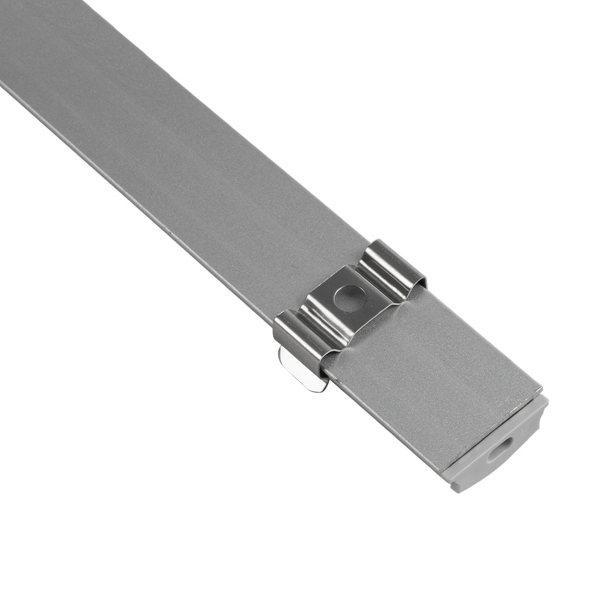 ALP-LINEAR CURBARIO 70802-1M Επιφανειακό Εύκαμπτο Προφίλ Αλουμινίου με Λευκό Γαλακτερό Πατητό Κάλυμμα για Ταινίες LED IP20 - Ασημί & Λευκό - Μ100 x Π1.8 x Υ0.5