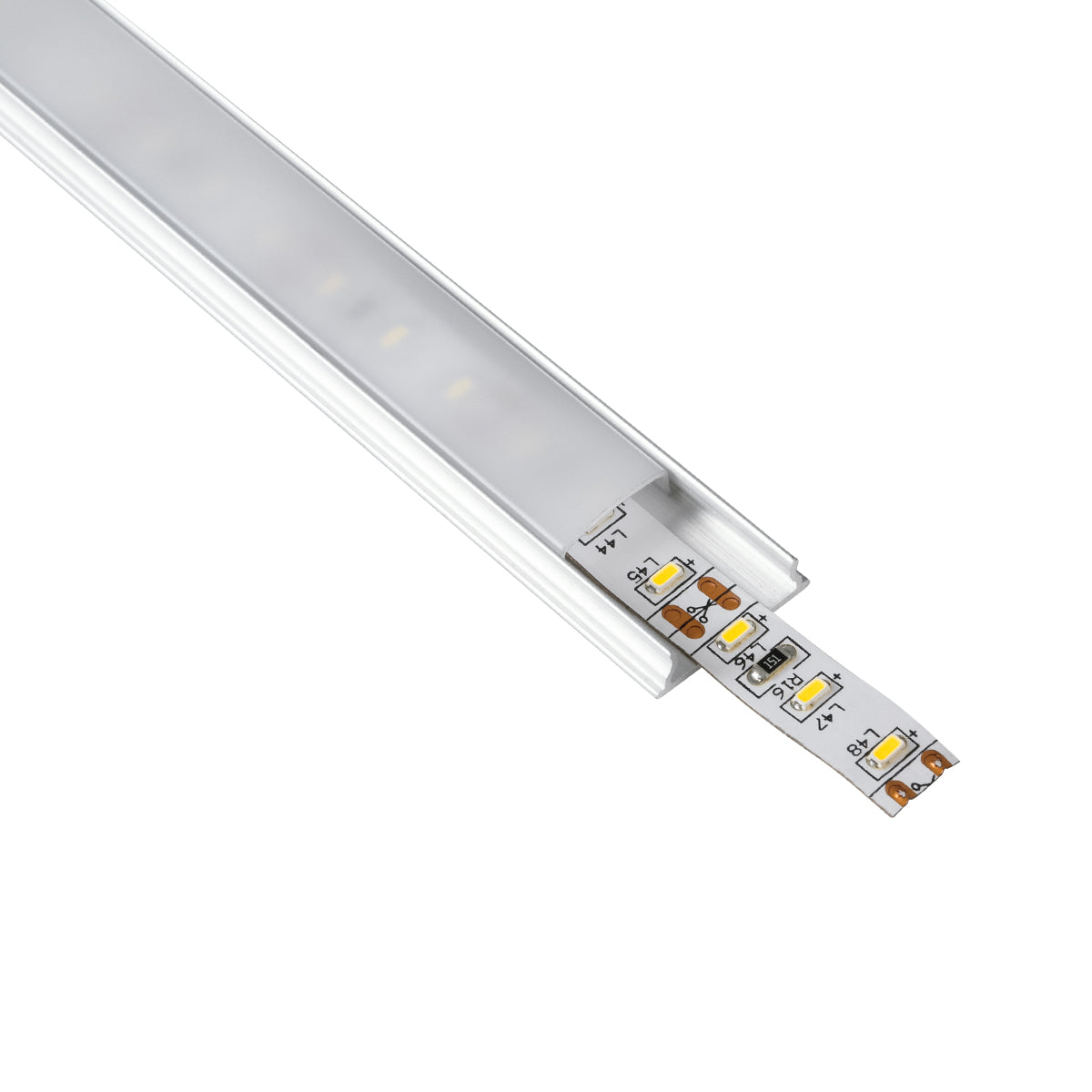 CURVED-PROFILE 70802-3M Προφίλ Αλουμινίου - Βάση & Ψύκτρα Ταινίας LED με Λευκό Γαλακτερό Κάλυμμα - Επιφανειακή Χρήση - Εύκαμπτο με Δυνατότητα Κυρτής Τοποθέτησης - Πατητό Κάλυμμα - Ασημί - 3 Μέτρα - Πακέτο 5 Τεμαχίων - Μ300 x Π1.8 x Υ0.5cm