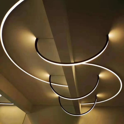 CURVED-PROFILE 70802-3M Προφίλ Αλουμινίου - Βάση & Ψύκτρα Ταινίας LED με Λευκό Γαλακτερό Κάλυμμα - Επιφανειακή Χρήση - Εύκαμπτο με Δυνατότητα Κυρτής Τοποθέτησης - Πατητό Κάλυμμα - Ασημί - 3 Μέτρα - Πακέτο 5 Τεμαχίων - Μ300 x Π1.8 x Υ0.5cm