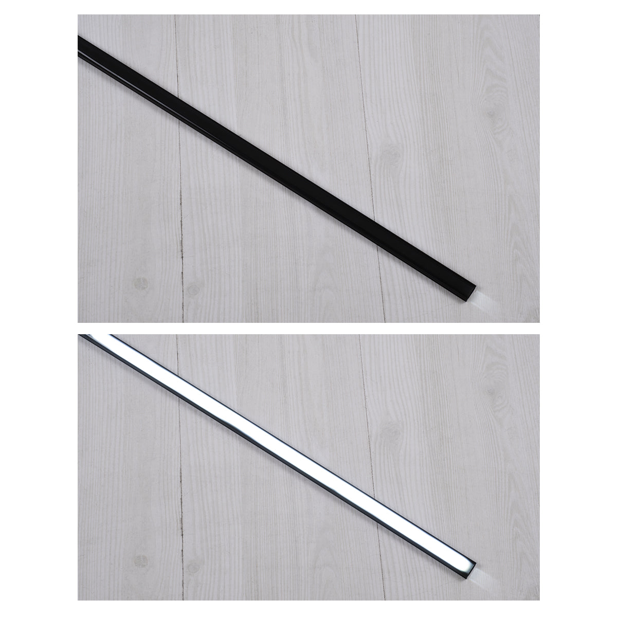 SURFACE-PROFILE 70806-1M Προφίλ Αλουμινίου - Βάση & Ψύκτρα Ταινίας LED με Μαύρο Φιμέ Κάλυμμα - Επιφανειακή Χρήση - Πατητό Κάλυμμα - Μαύρο - 1 Μέτρο - Μ100 x Π1.6 x Υ0.7cm