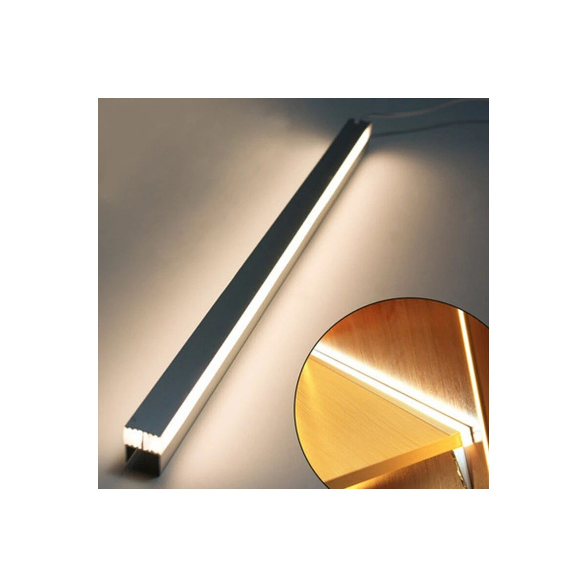 ALP-R-SHELF DODA 70814-1M Χωνευτό Προφίλ Αλουμινίου Ειδικό για Φωτισμό Ραφιού 18mm με Λευκό Γαλακτερό Πατητό Κάλυμμα για Ταινίες LED IP20 - Ασημί & Λευκό - Μ100 x Π1.5 x Υ2