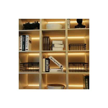 ALP-R-SHELF DODA 70814-1M Χωνευτό Προφίλ Αλουμινίου Ειδικό για Φωτισμό Ραφιού 18mm με Λευκό Γαλακτερό Πατητό Κάλυμμα για Ταινίες LED IP20 - Ασημί & Λευκό - Μ100 x Π1.5 x Υ2