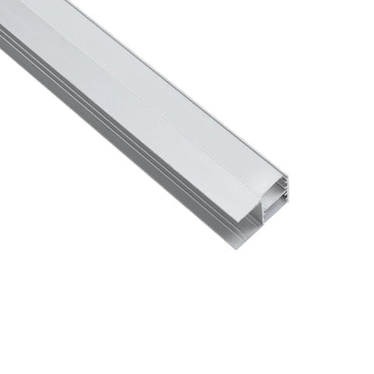 ALP-R-SHELF DODA 70814-1M Χωνευτό Προφίλ Αλουμινίου Ειδικό για Φωτισμό Ραφιού 18mm με Λευκό Γαλακτερό Πατητό Κάλυμμα για Ταινίες LED IP20 - Ασημί & Λευκό - Μ100 x Π1.5 x Υ2