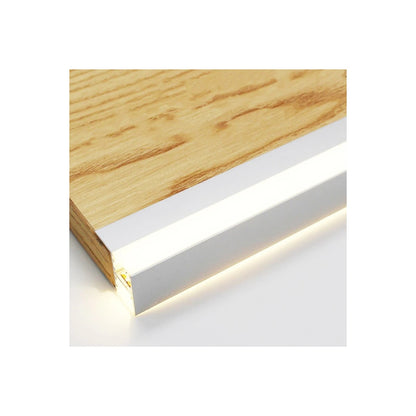 ALP-R-SHELF DODA 70814-1M Χωνευτό Προφίλ Αλουμινίου Ειδικό για Φωτισμό Ραφιού 18mm με Λευκό Γαλακτερό Πατητό Κάλυμμα για Ταινίες LED IP20 - Ασημί & Λευκό - Μ100 x Π1.5 x Υ2