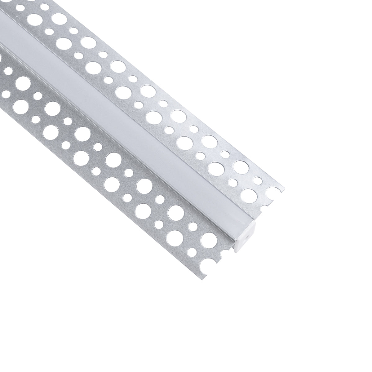 ALP-PLASTERIN GYPSO 70838-2M Χωνευτό Προφίλ Αλουμινίου Ειδικό για Γυψοσανίδα με Λευκό Γαλακτερό Πατητό Κάλυμμα για Ταινίες LED IP20 - Ασημί & Λευκό - Μ200 x Π5.6 x Υ1.3 - Πακέτο 5 Τεμαχίων