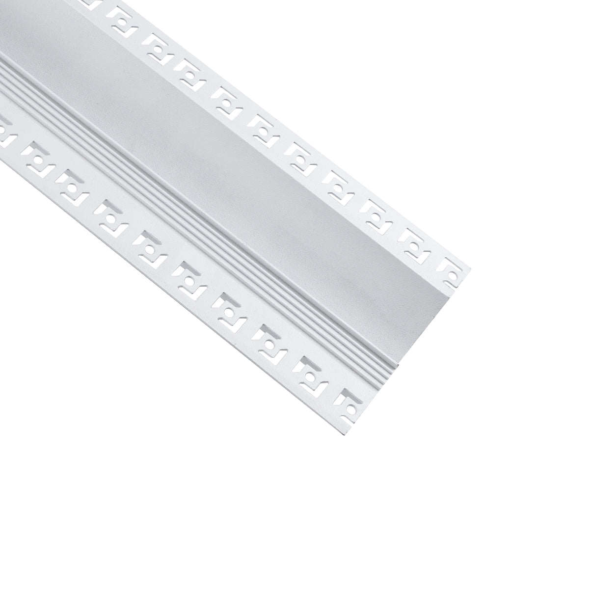 PLASTERBOARD-PROFILE 70840-3M Προφίλ Αλουμινίου - Βάση & Ψύκτρα Ταινίας LED με Λευκό Γαλακτερό Κάλυμμα - Χωνευτή Χρήση σε Γυψοσανίδα για Δημιουργία Κρυφού Φωτισμού - Trimless - Πατητό Κάλυμμα - Λευκό - 3 Μέτρα - Πακέτο 5 Τεμαχίων - Μ300 x Π9.7 x Υ2cm