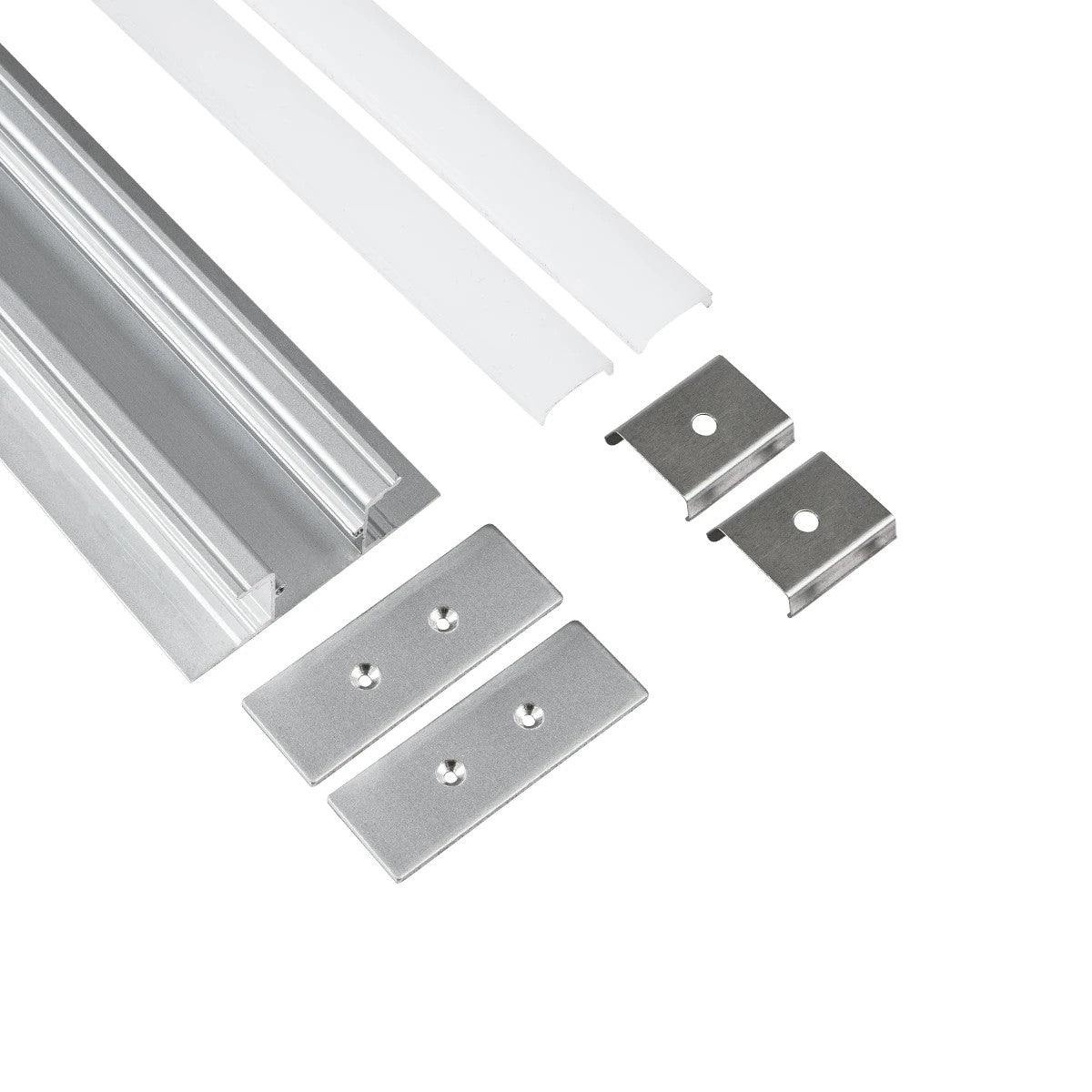 ALP-WALL-UPDOWN CONCEALED 70844-1M Επιφανειακό Προφίλ Αλουμινίου Ειδικό για Δημιουργία Κρυφού Φωτισμού Up & Down με Λευκό Γαλακτερό Πατητό Κάλυμμα για Ταινίες LED IP20 - Ασημί & Λευκό - Μ100 x Π5 x Υ1.7